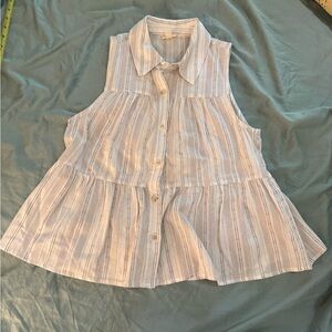 HEM AND THREAD TOP - Small 💯 cotton
Sleeveless